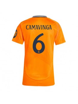 Billige Real Madrid Eduardo Camavinga #6 Bortedrakt Dame 2024-25 Kortermet